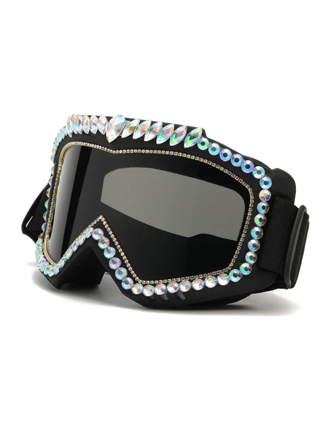 Silver Diamond Ski Goggles