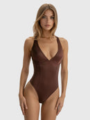 Brown G-string Bodysuit