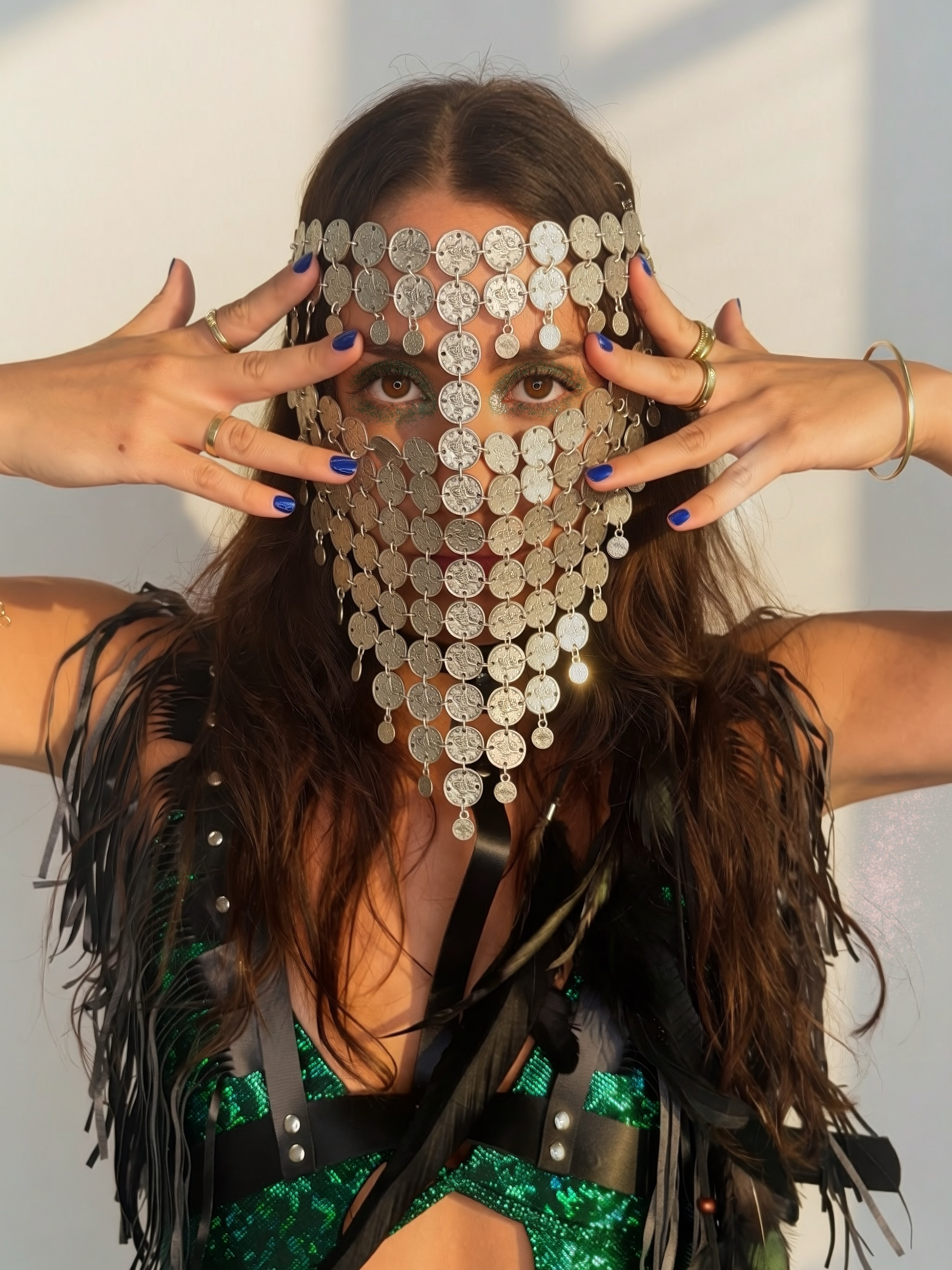 Silver Goddess Face Chain