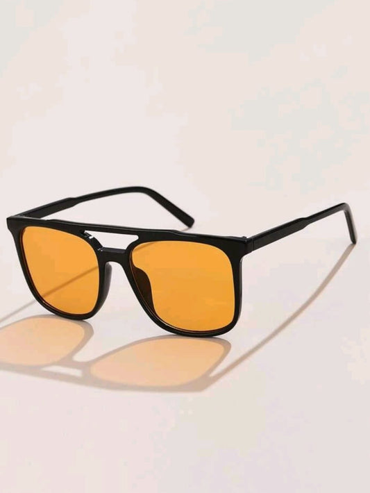 Orange Solid Frame Sunglasses