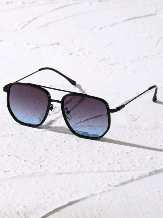 Blue Square Frame Sunglasses