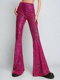Pink Sequin Bell Bottoms