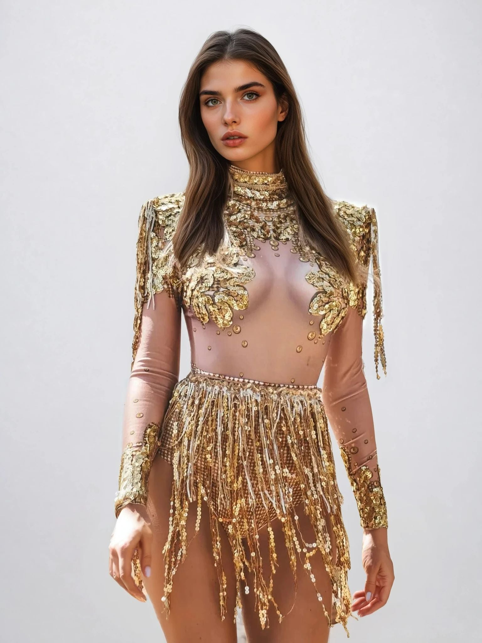 Gold Liquid Bodysuit