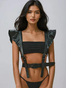 Ruffel Leather Harness Halter