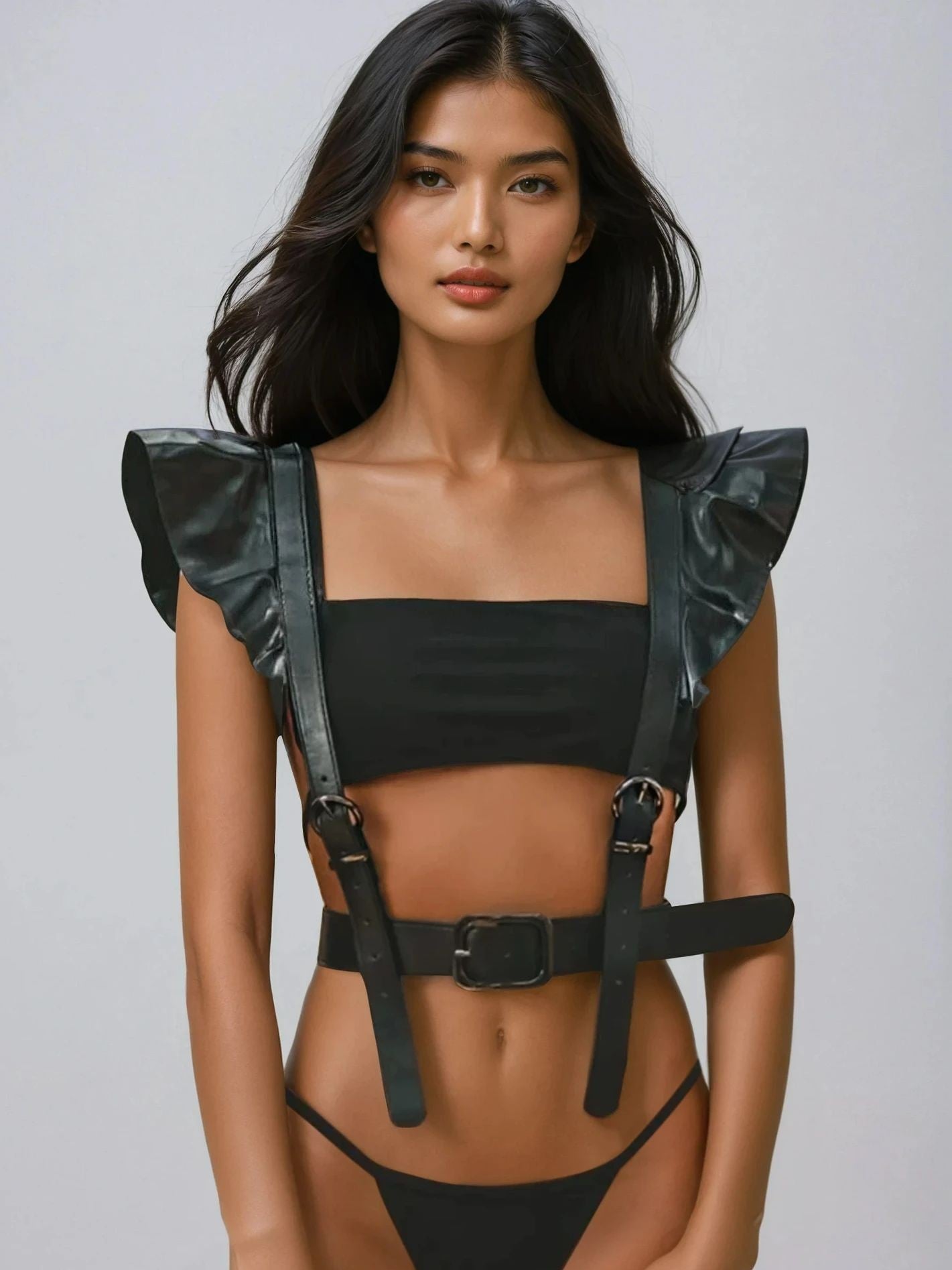 Ruffel Leather Harness Halter