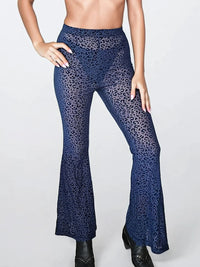 Navy Leopard Bell Bottoms