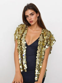 Gold Sequence Kimono