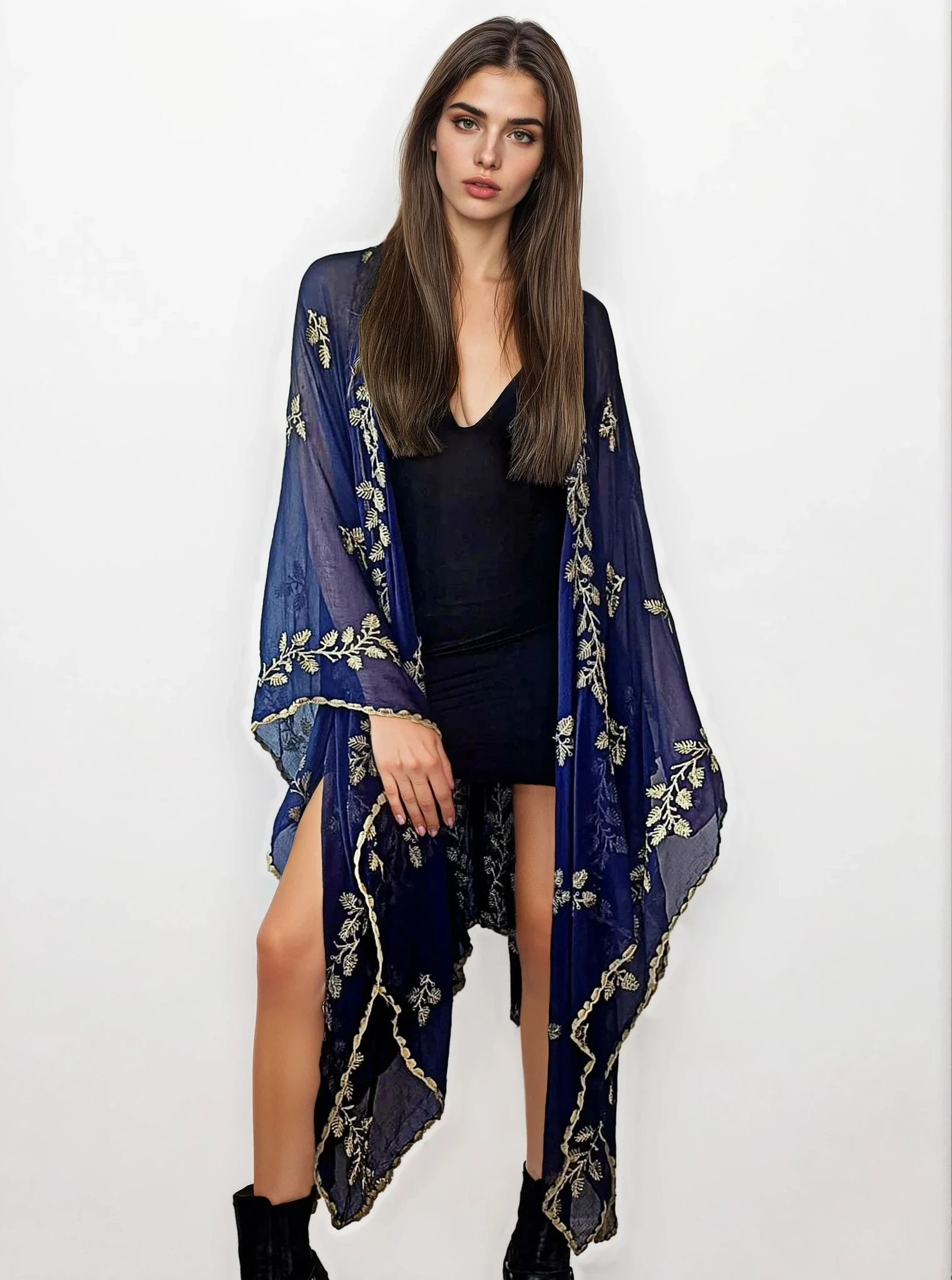 Navy Ruhi Kimono