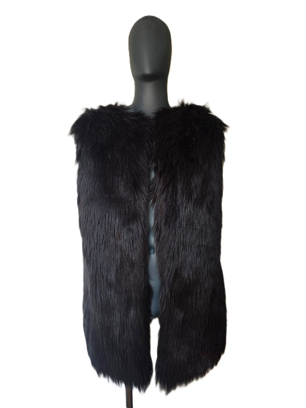 Black Fur Waist Coat