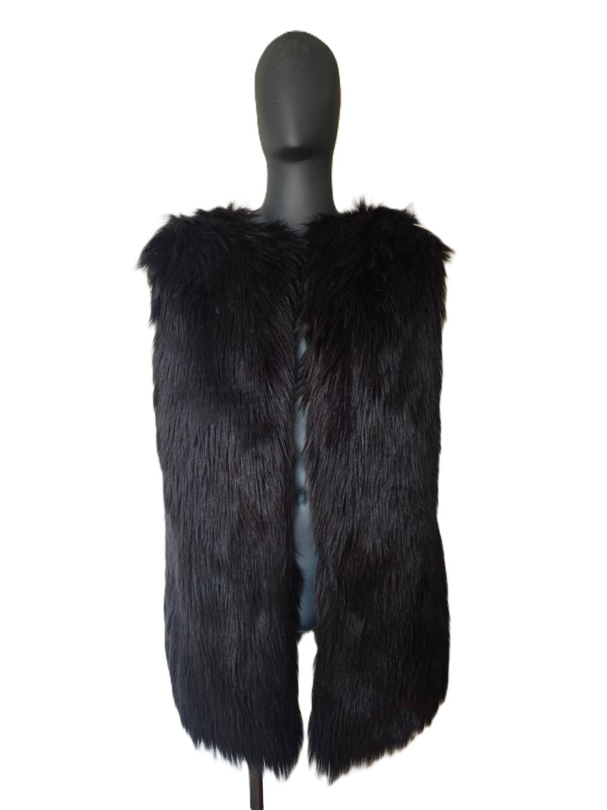 Black Fur Waist Coat