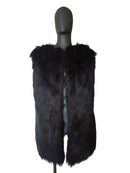 Black Fur Waist Coat