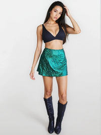 Green Holographic Skirt