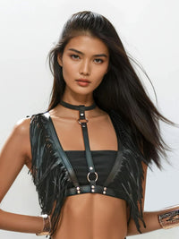 Leather Fringe Harness