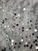 White Sequin Frill Jacket