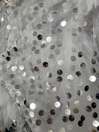 White Sequin Frill Jacket