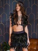 Black Feather Skirt