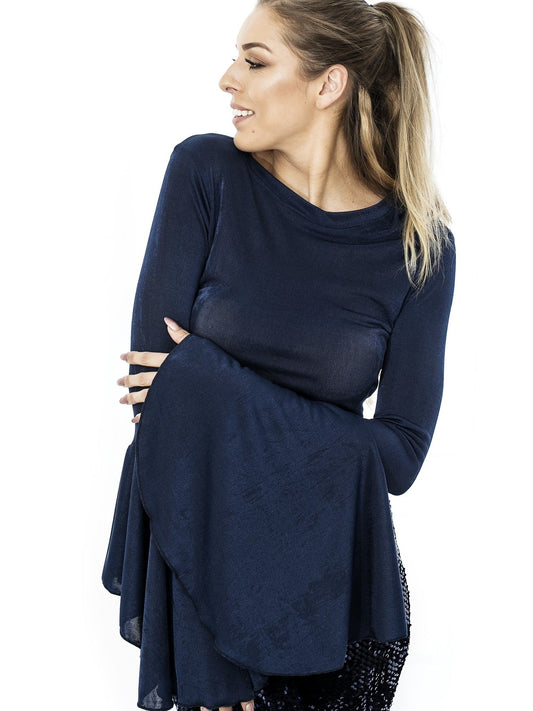 Navy Wicked Flare Top