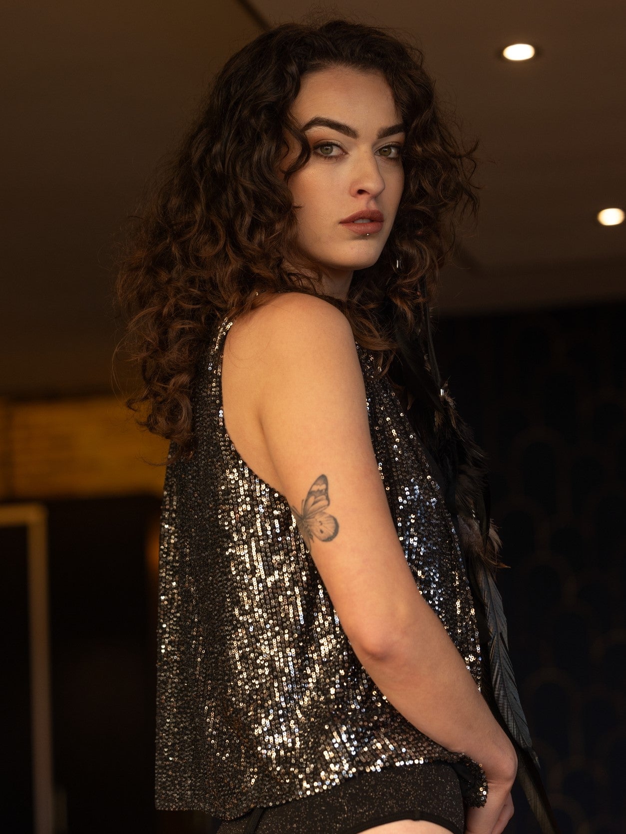 Silver Sequin Waistcoat