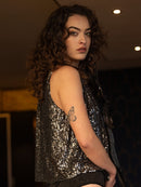 Silver Sequin Waistcoat