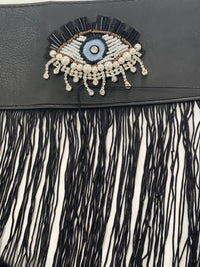 Black  eye Tassel Belt