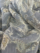 Blue Faded Paisley Shirt