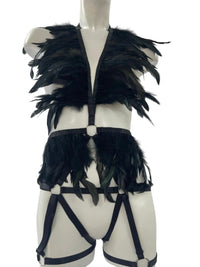 Emerald Green Queen Feather Full Body Cage