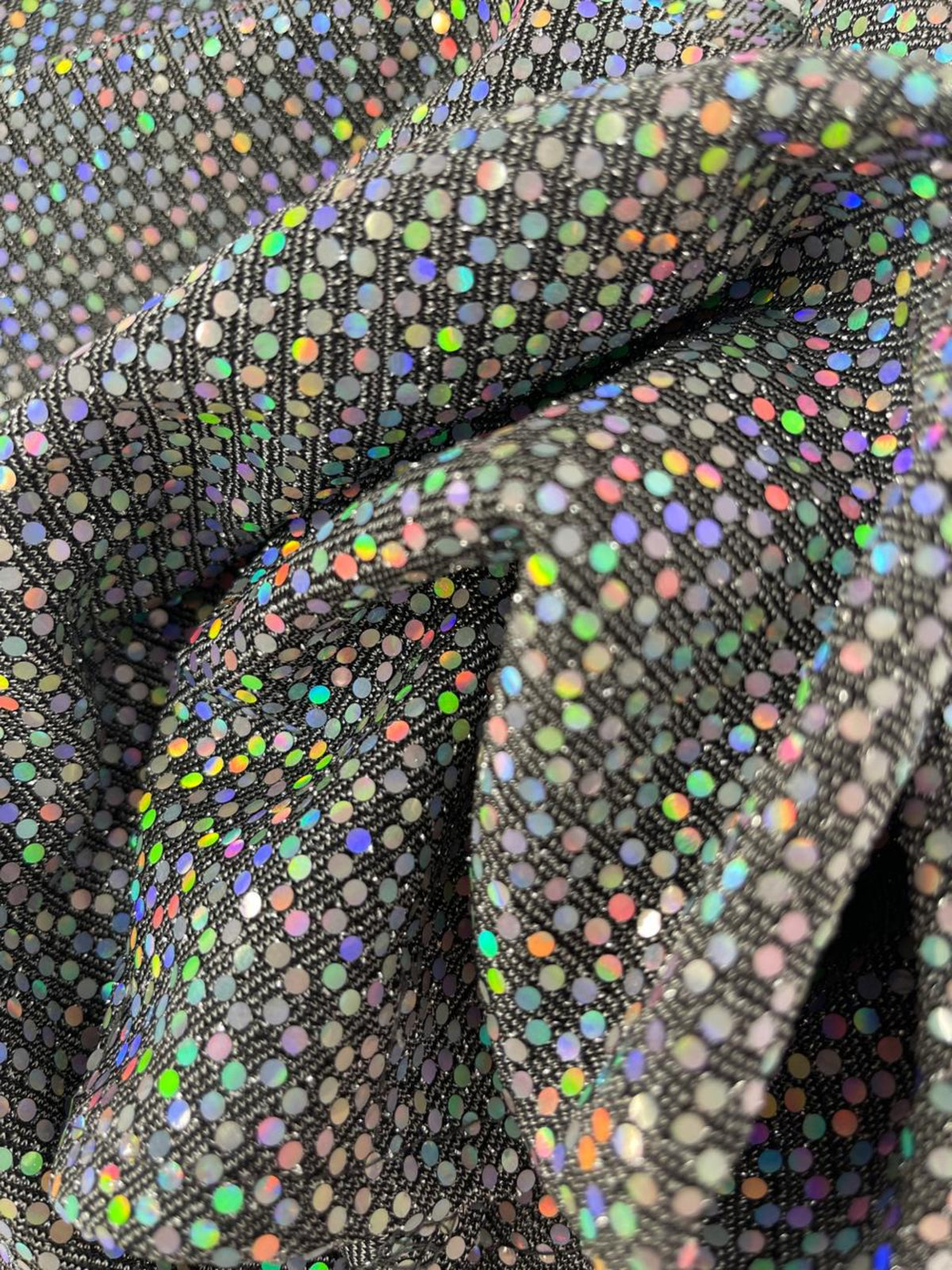 Holographic Cowl Tie Top