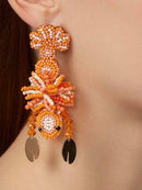 tassel Lobster 3D beaded Earrings