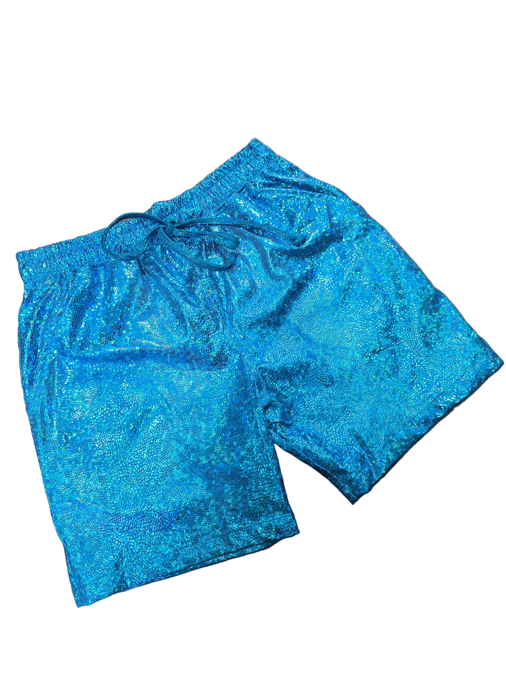 Blue Holographic Shorts
