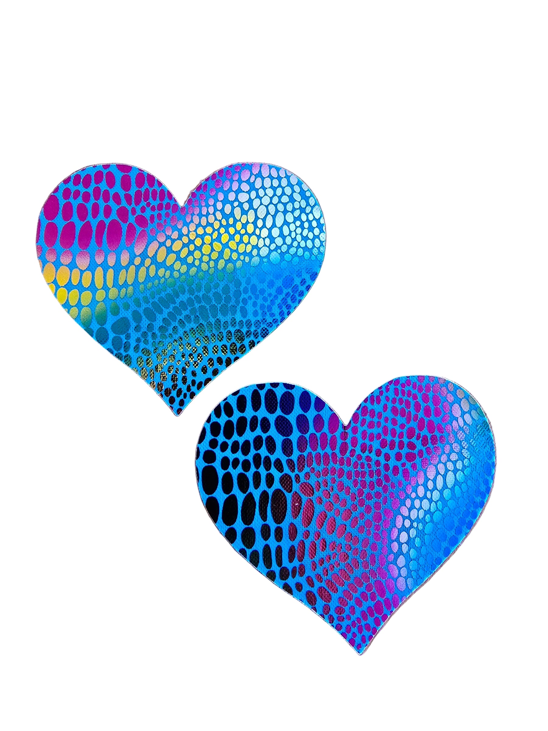 Blue Satin Heart Pasties