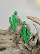 Cactus Beaded Earrings