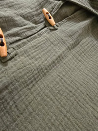 Olive Pangea Hooded Top