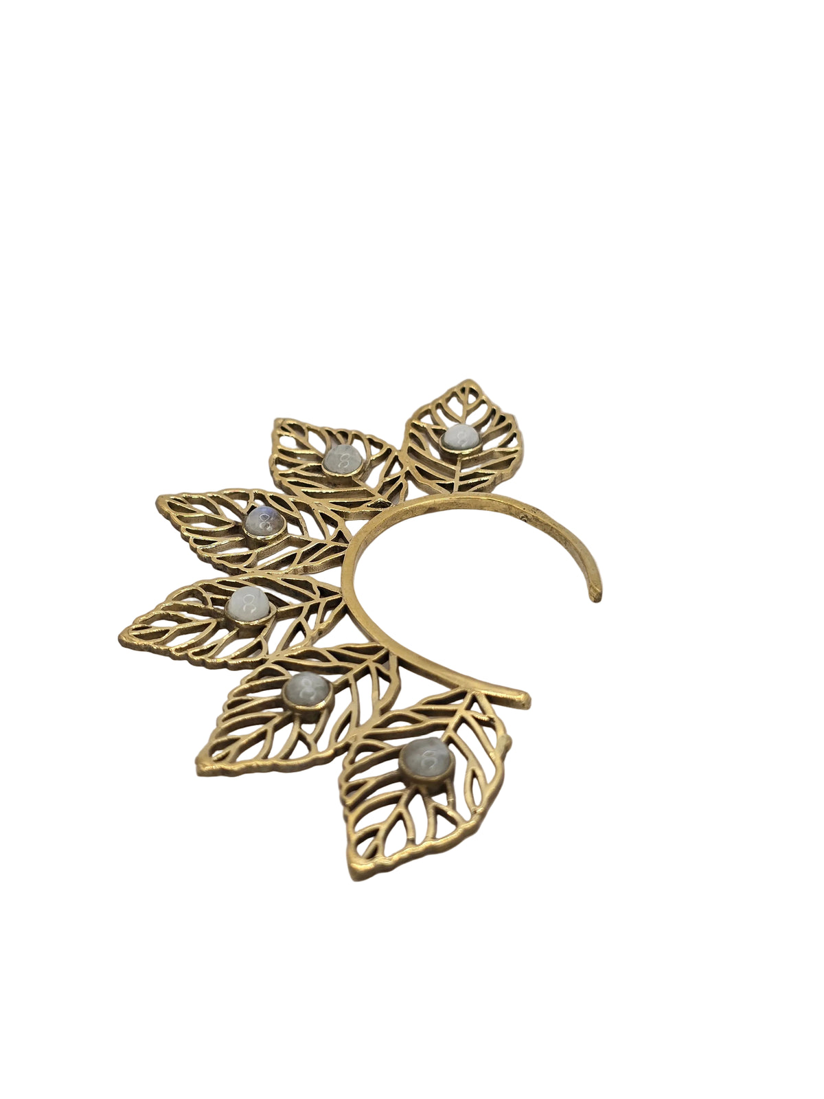 Gold Leaf Quartz Ear Cuff