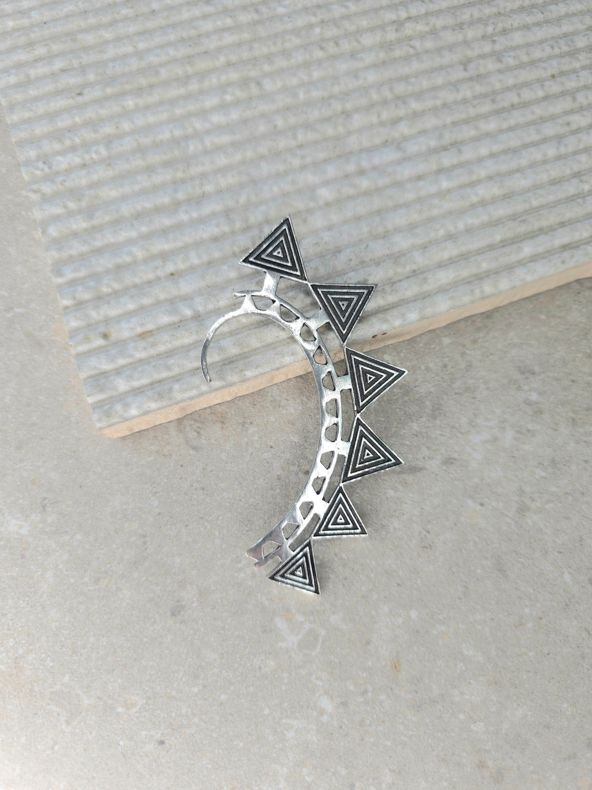 Silver Triangle Ear Cuff