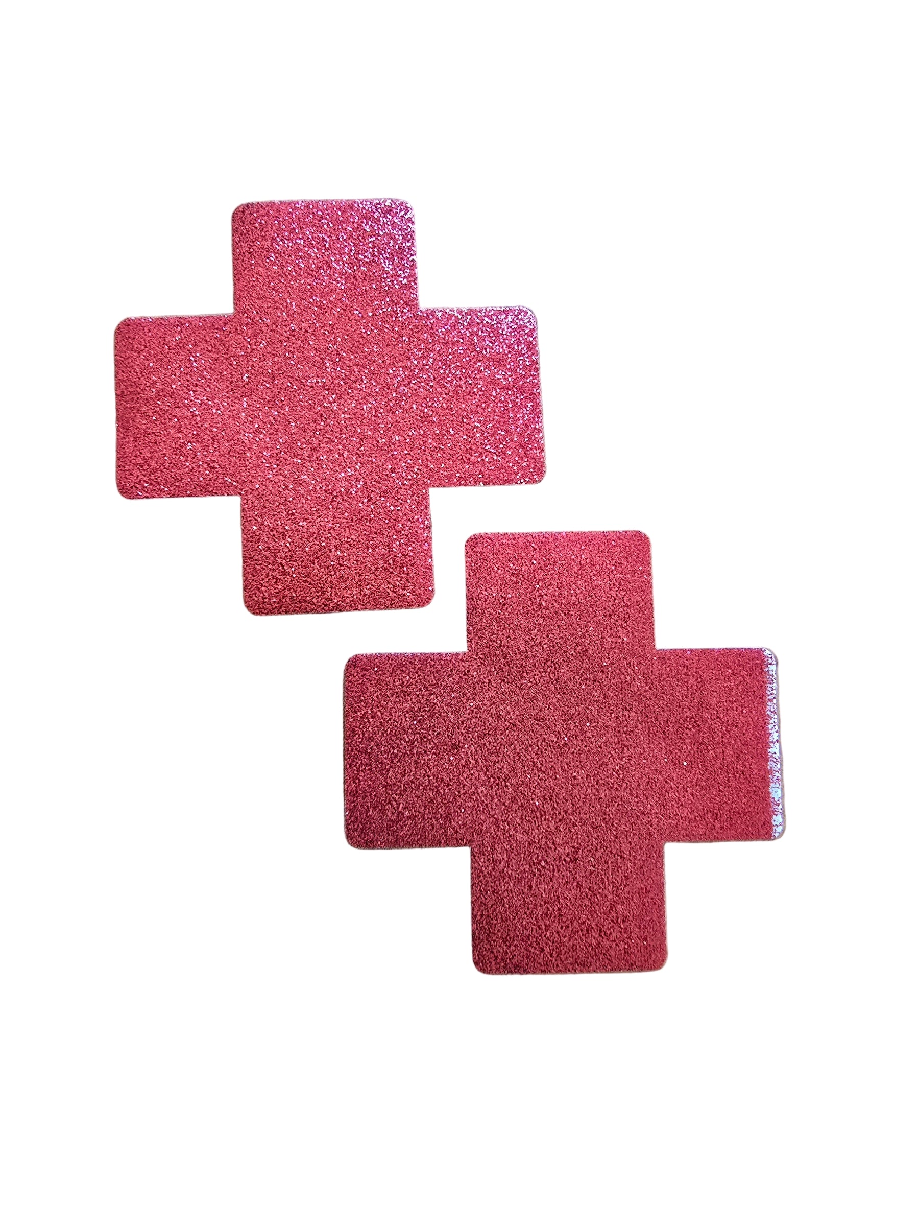 Red Glitter Cross Pasties