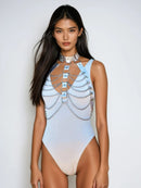 Iridescent Envy Harness and Skirt and Belt