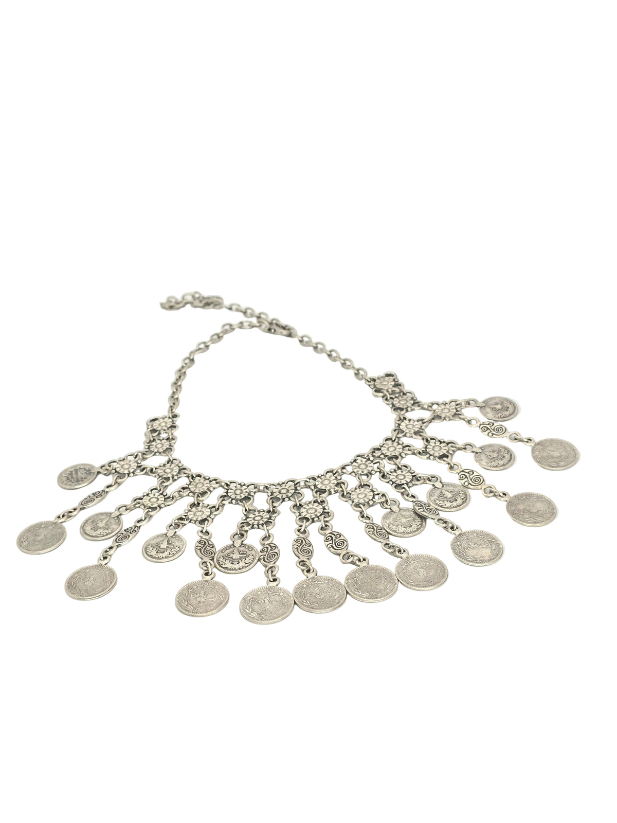 Silver Distressed Queen Choker