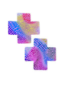 Pink Satin Cross Pasties