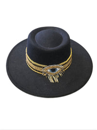 Golden Boater Hat