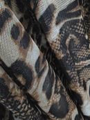 Leopard Mesh Bell Bottoms