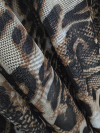 Leopard Mesh Bell Bottoms