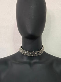Silver Flower Choker