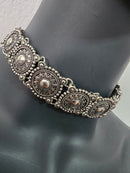 Silver Flower Choker