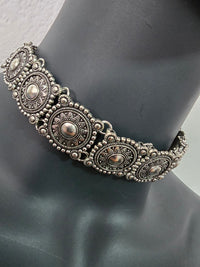 Silver Flower Choker