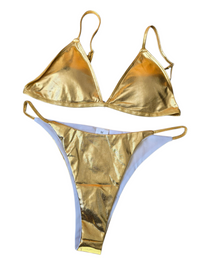 Metallic-Moment Two Piece Gold