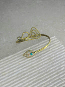 Turquoise Leaf Arm Cuff