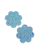 Glitter Blue Flower Pasties