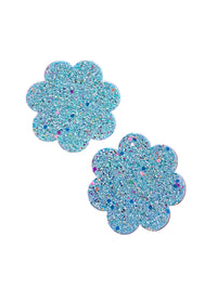 Glitter Blue Flower Pasties
