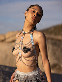 Iridescent Envy Harness and Skirt and Belt