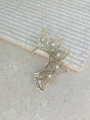 Gold Leaf Quartz Ear Cuff
